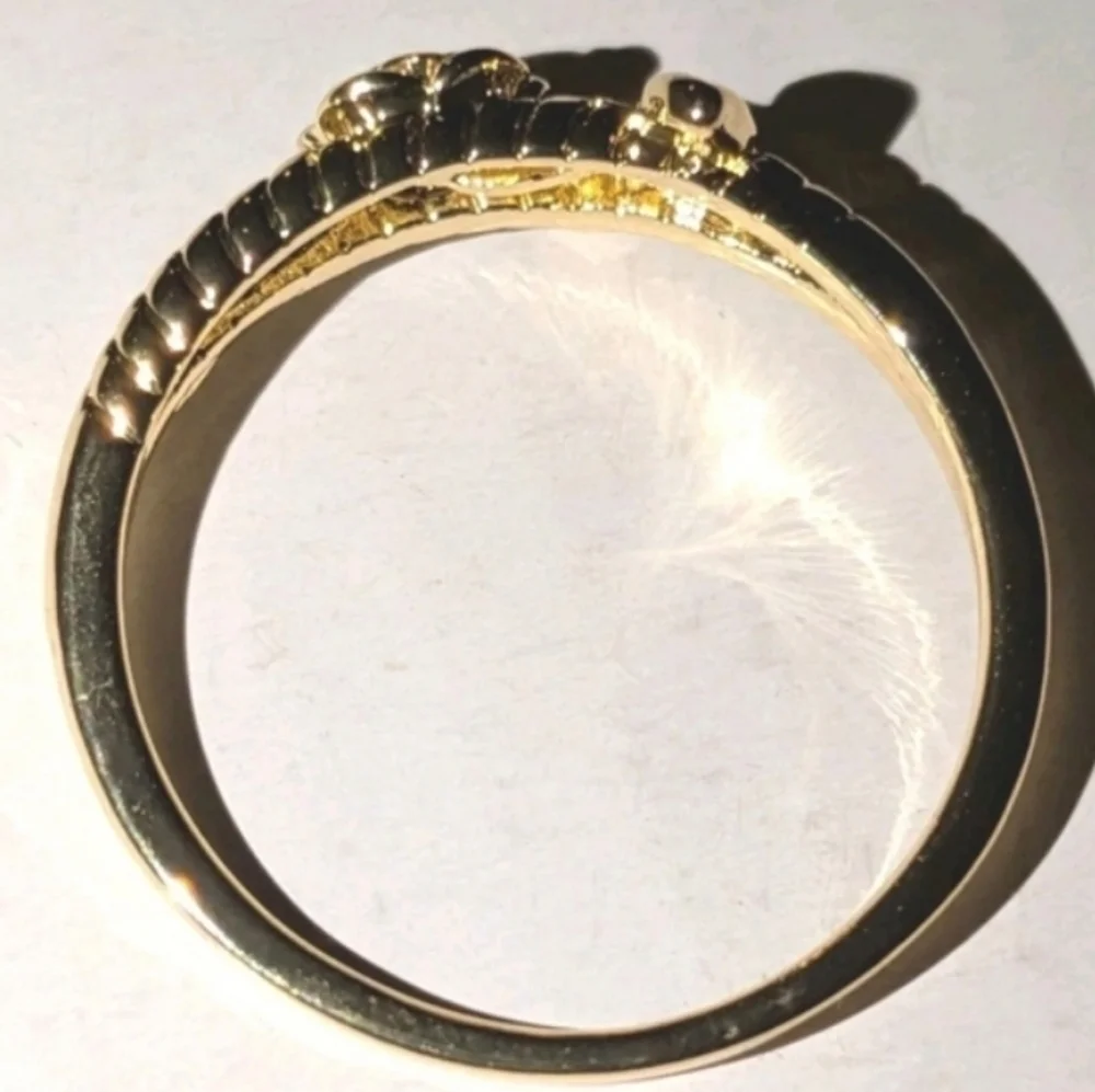 LovelyGolden Intricate Detailed Rose Floral Ring